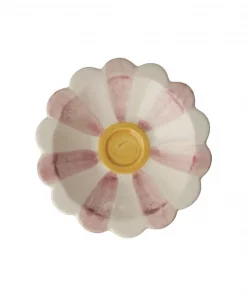 Håndmalt Blomsterskål - Rosa