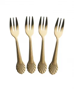 Seashell Kakegaffel - 4pk Gull