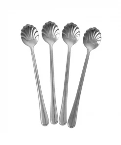 Seashell Latteskje - 4pk Steel