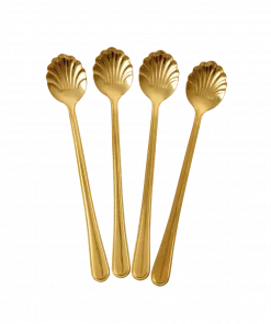 Seashell Latteskje - 4pk Gull