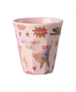 Melamine Kopp - Hero Print Rosa