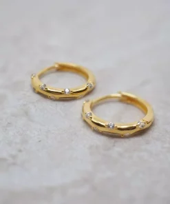 Fogylte Små Hoops med Stener