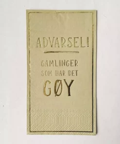Serviett "Gamlinger har det gøy"
