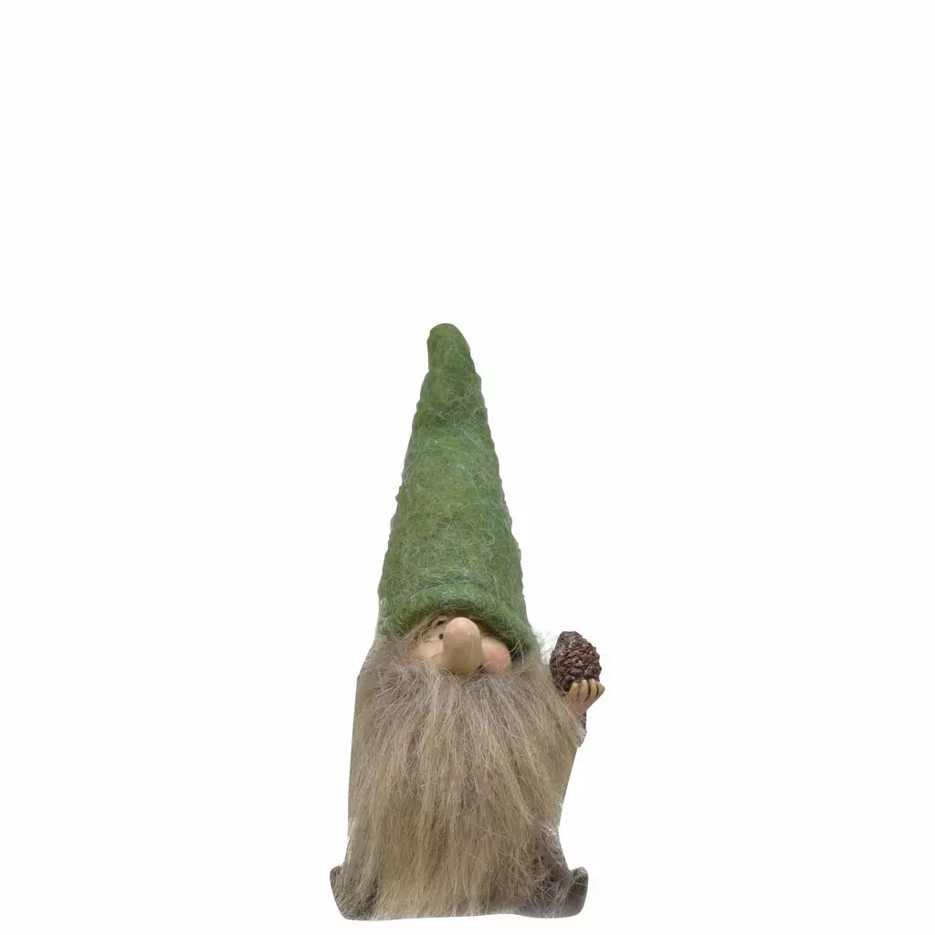 Skogsnisse m/kongle grønn H29 cm 2 ass