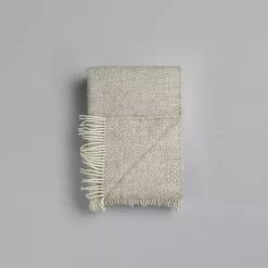 Røros Pledd KATTEFOT Lys gråmelert