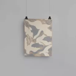 Røros Tweed Babypledd FUGL OG FISK grey/beige