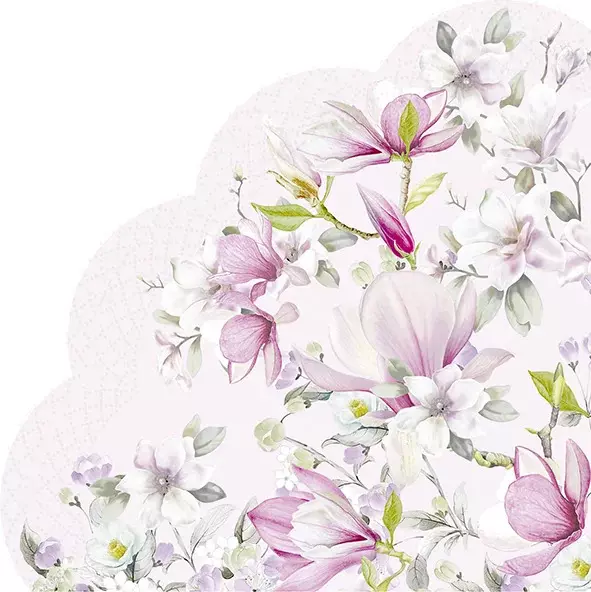 IHR Servietter Rondo ROMANTIC MAGNOLIA light rose
