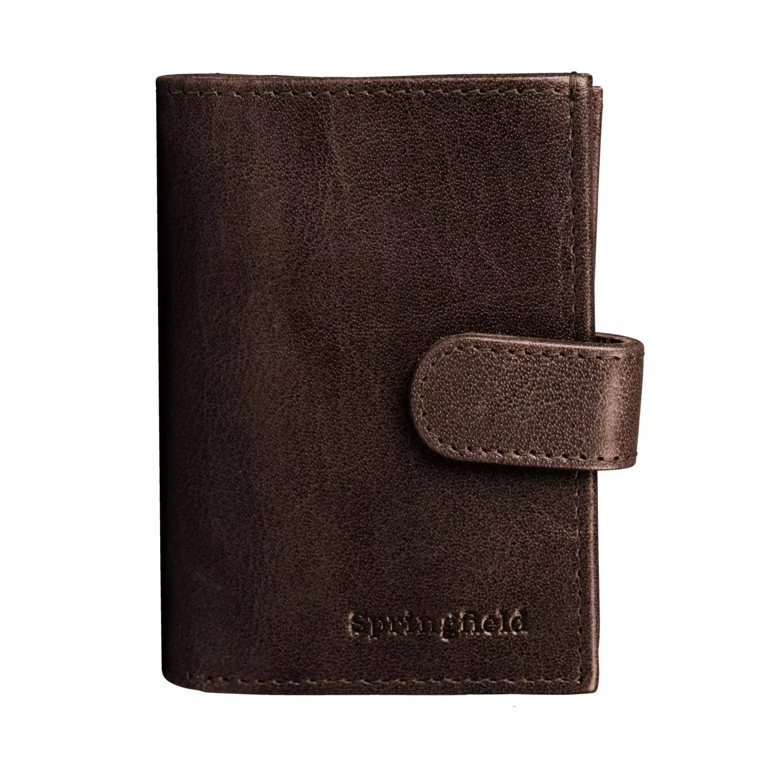 Springfield Kortholder i skinn mørkbrun