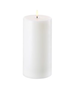 UYUNI Lighting LED Pillar Candle 10x20 Nordic White LENGRE BATTERILIV