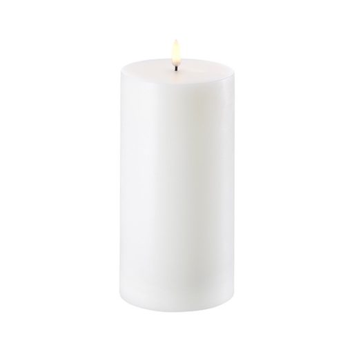 UYUNI Lighting LED Pillar Candle 10x20 Nordic White LENGRE BATTERILIV