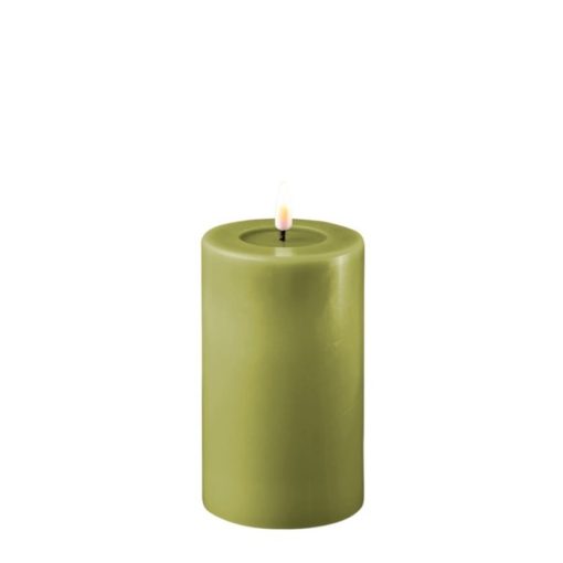 DELUXE Batterilys 7,5 x 12,5 cm Oliven Grønn