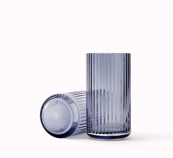 Lyngby vase glass blå 20 cm