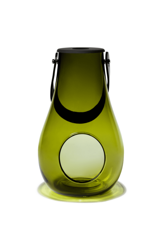 Holmegaard Lysestake Lanterne Oliven grønn
