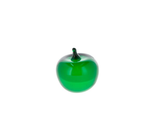 Villa Styles Eple i Mørk grønt glass 7,5x7,5 cm