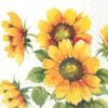 Ihr Lunsjserviett 33x33 cm Colorful Sunflowers