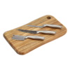 HOLM Ostebrett med 3 kniver Rustfritt stål/Akasie