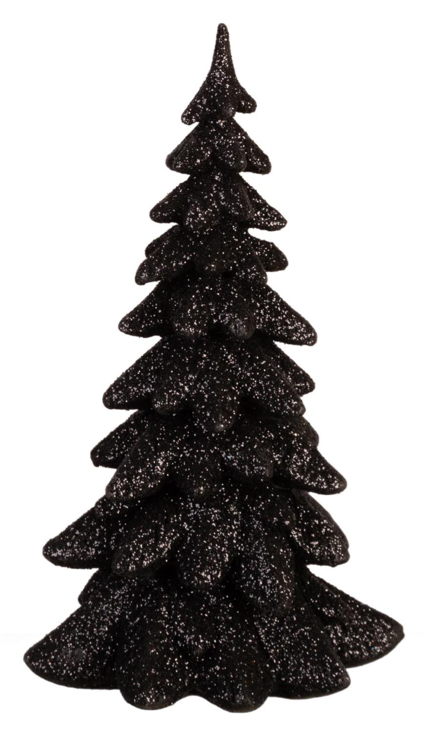 BC Juletre sort gullglitter h:24,5cm