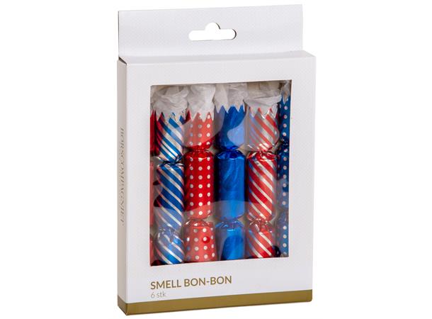 BC Smell Bon-Bon rød/blå fest 15cm 6 stk