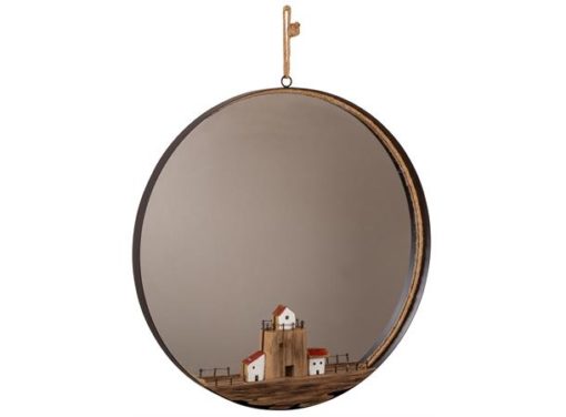 BC Speil rundt metall med dekor 47x3cm