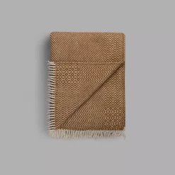 Røros Pledd Kattefot, burnt ochre throw