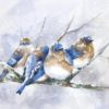 IHR Servietter lunch 33x33 cm, CUDDLY BIRDIES, blue