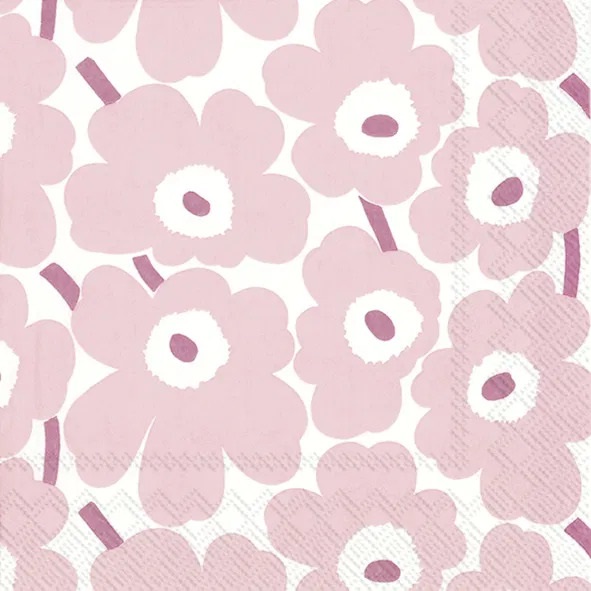 IHR Servietter lunch 33x33 cm, MARIMEKKO MINI UNIKKO Light Rose