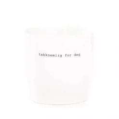 Søgne Home krus med hank "takknemlig for deg"
