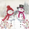 IHR Servietter Kaffe 25x25 cm SNOWMAN FAMILY