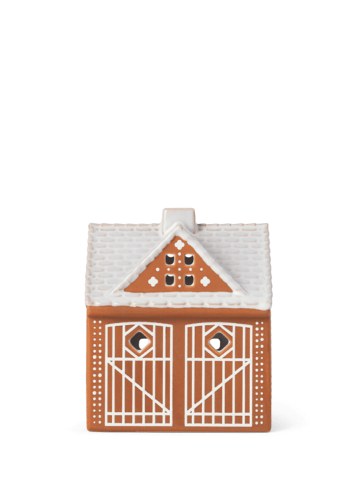 Kahler Gingerbread Lyshus Julestall H11,5 brun