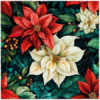 BC Servietter Lunch 33x33 cm Poinsettia on Black