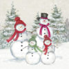 IHR Snowmen Family lunsj 33x33cm