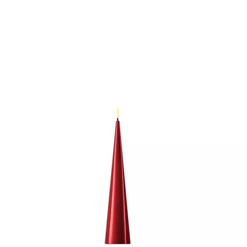 Deluxe Kjeglelys Bourgogne 20cm