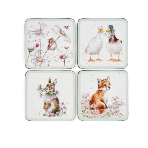 Wrendale Coasters WILD Flower 4 stk