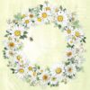 Ihr Servietter Lunch DAISIES WREATH light green