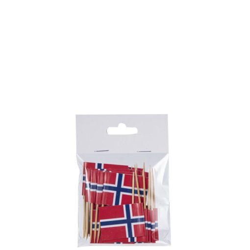 Edelweiss Kakeflagg Norge L4 cm 24pcs/bag