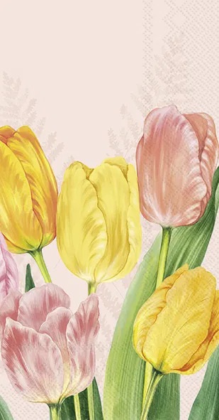 Ihr Servietter Buffet SPRING TULIPS rose