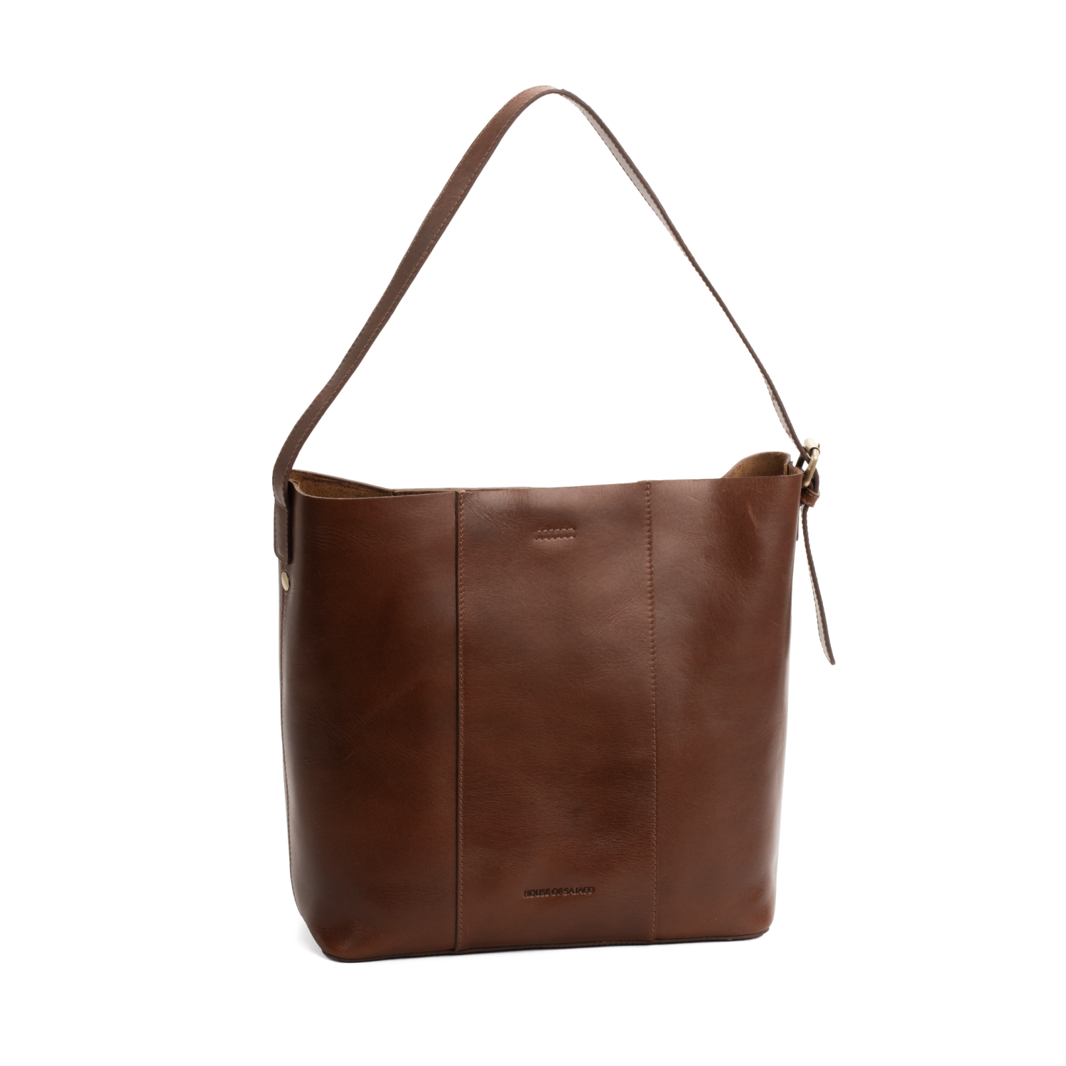 HOUSE of SAJACO Bucket bag i skinn cognac
