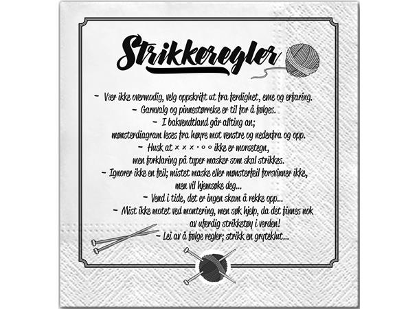 BC Serviett lunch 20 stk Strikkeregler