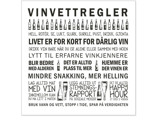 BC Servietter Lunch, Vinvettregler..