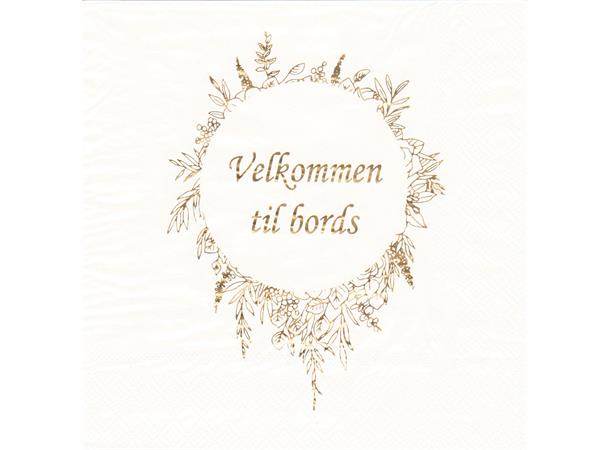 BC Serviett lunsj  Gull Velkommen til bords