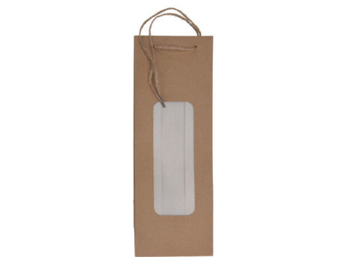 BC Gavepose flaske kraft papir 11x34,5cm