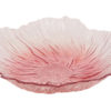 BC Skål blomst glass klar/rosa 26x6cm