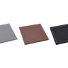 BC Glassbrikke PU-skinn 10x10cm  4stk svart