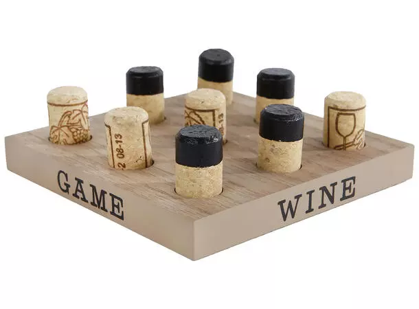 BC Spill 3 på rad Wine natur/sort 15x15cm