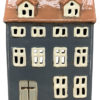 lyshus telys beige keramikk