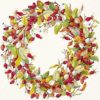 IHR Servietter Kaffe 25x25 , ROSE HIP WRETH cream