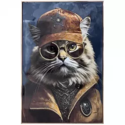 Lerretsbilde Katt Sheriff dekor 62x92cm
