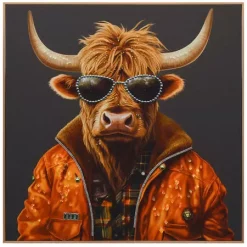 BC Lerretsbilde Okse Gangster dekor 82x82cm