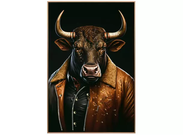 BC Lerretsbilde Okse Hipster dekor 62x92cm