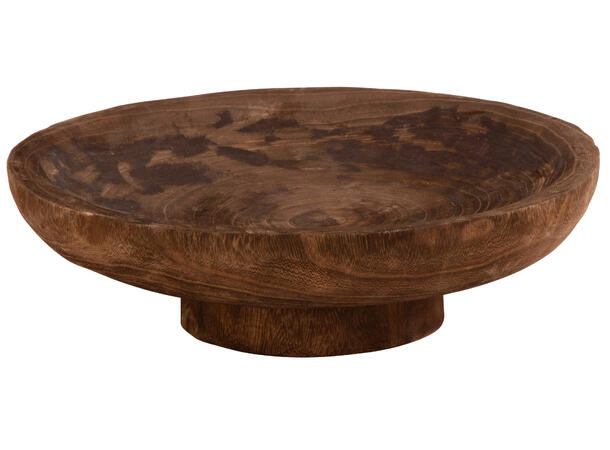 Skål Fat mørk brun Paulowniatre 35x10cm